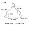 UHEIM Premium Ultra lightweight(0.4 lbs) Pure Linen Bib Apron Adjust