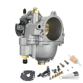 SVKCAR Super E Carburetor 11-0420 for Harley Davidson Big Twin Sportster Shorty Softail Road King Super E Carb (with Fuel Filter/Spark Plugs/Extra Jets/Brushes)