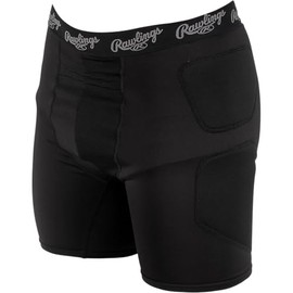 Rawlings Men's Standard Baseball Slider Shorts Black