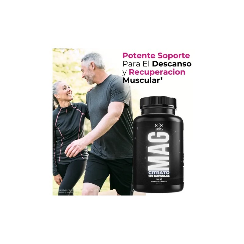 Citrato De Magnesio 100% Puro - 180 Capsulas