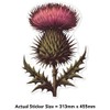 Extra Large 460mm 'Scottish Thistle' Permanent Sticker Decal for Cars/Windows/Bins/Walls