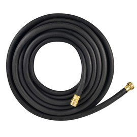 Flexon 1/2" x 50-Ft Premium Rubber Garden Hose – Heavy-Duty, Commercial-Grade, All-Weather Flexibility, High Burst Strength, Crush-Proof Couplings, Kink-Resistant, Ideal for Landscaping and Job Sites