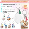 Unbranded DIY Sublimation Keychain Blank 120Pcs Heat Transfer Keychain MDF