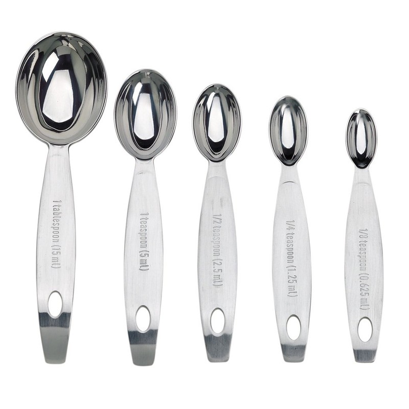 Cuisipro Stainless Steel Measuring Spoon Set Silver, Standard