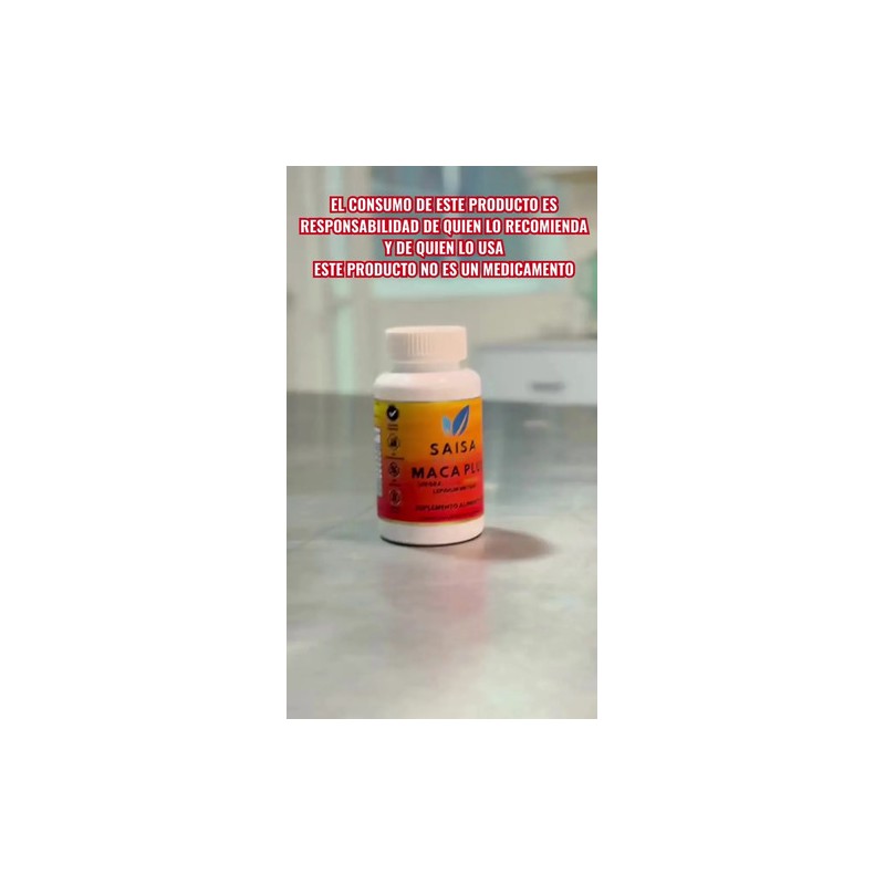 Maca Plus Maca Negra Maca Roja Maca Amarilla 100 cápsulas