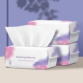 Toallas desechables para la cara 80 unidades, Toallas Limpiadoras Ultra Suaves para la Cara, Multiusos para el Cuidado de la Piel Toallitas Desmaquillantes Secas, 3 Paquetes