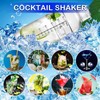 4 pcs Clear Cocktail Shaker Set 2 pcs Plastic bar