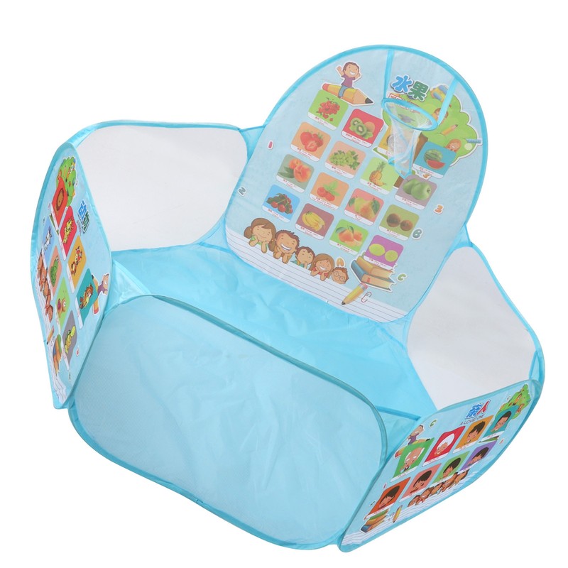 Children's 1.2m Basketball Pool Big Safe Foldable Blue Kids Indoor