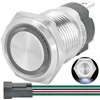 UL Listed15Amp Push Button Switch 16mm 0.63" Latching Switches Waterproof