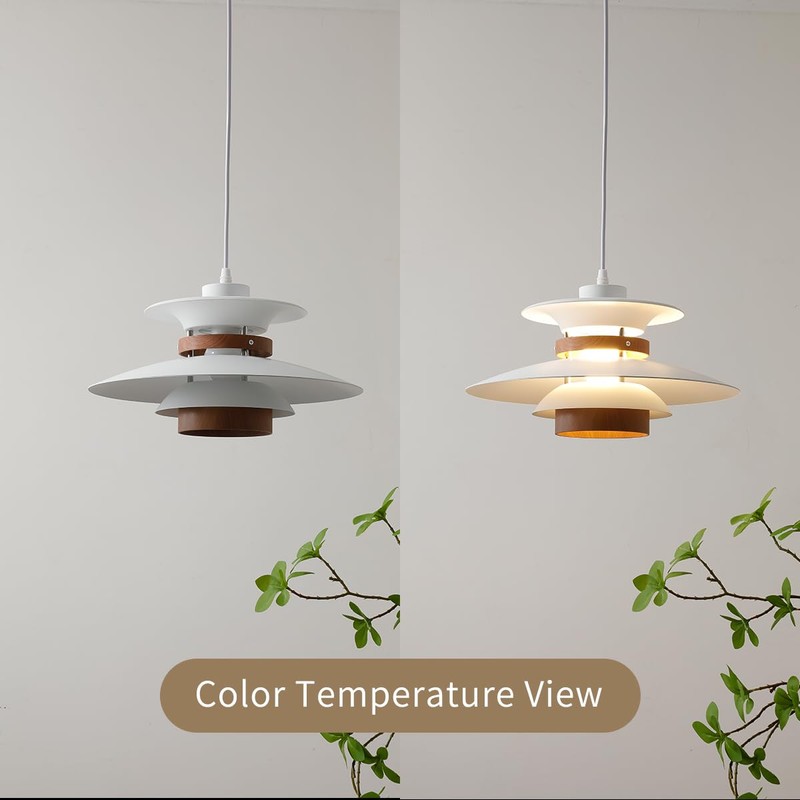 EFINEHOME Modern Decor Adjustable Pendant Lamp Kitchen Island, Aluminum and