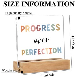 Inspirational Table Desk Decor, Office Classroom Decor, Motivational Gifts Acrylic Sign, Teacher Gifts, Positive Affirmations Acrylic Plaque with Stand, Classroom Decorations Office Home Bedroom Decor