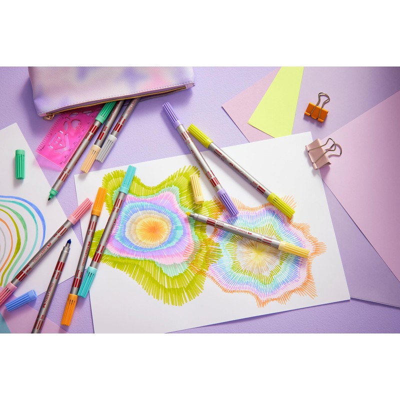 FABER-CASTELL 205098 Felt Tip Pen Set, Pastel and Neon, 20