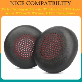 TaiZiChangQin Savi 8200 Ear Pads Ear Pads Replacement Compatible with Plantronics SAVI 8200 Series W8220-M Wireless DECT Headphones