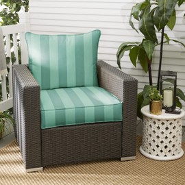 Sorra Home Richloom Outdoor/Indoor Corded Deep Seating Pillow and Cushion Set, 23in x 23.5in x 5in, Preview Lagoon