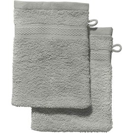 REDBEST Chicago Wash Mitt Pack of 2 - Absorbent, Durable, Ideal for Travel, Sports - Grey Size 15 x 21 cm (Other Colours)