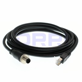 DRRI M12 - Cable de 8 pines macho a RJ45 Ethernet Cat6 para cámara industrial Cognex (3 m)