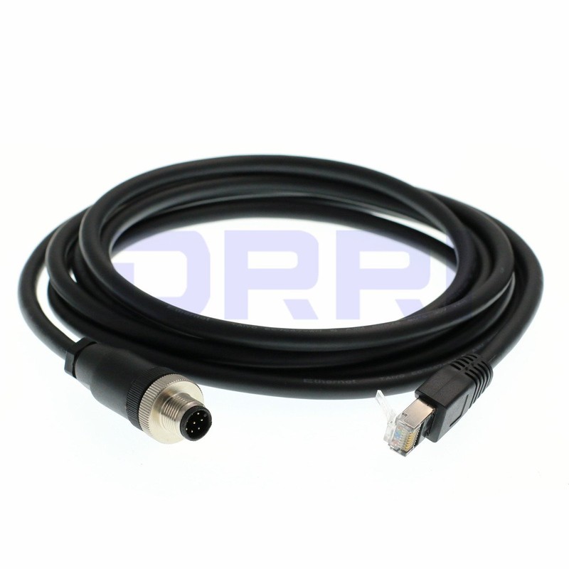 DRRI M12 - Cable de 8 pines macho a RJ45