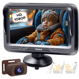 Rohent Baby Car Camera for Backseat - 1080P HD, 360° Adjustable, Night Vision, 150° Wide-Angle Lens, Easy Installation, Perfect Match for Brown Car Interiors, Ideal for Parents