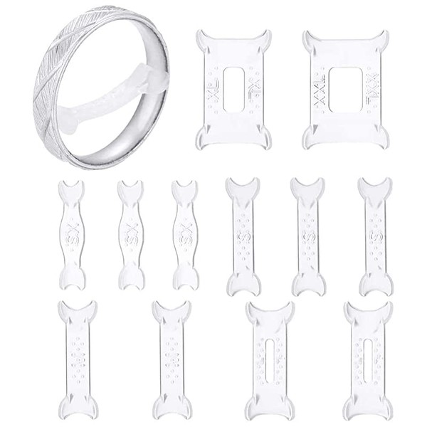 AIMALL 12x Invisible Ring Tightener Size Reducer Adjuster Pads, Transparent