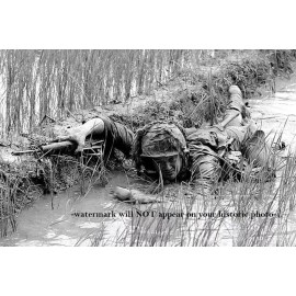 Vietnam War US Army Soldier in Rice Paddy PHOTO 1st Cavalry 1966