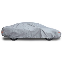 Motor Trend TrueShield Waterproof Car Cover - Heavy Duty Outdoor Fleece-Lined Sonic Coating - Ultimate 6 Layer Protection (XL Up to 210" L)