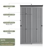 EaseLife 4 FT 48in Bypass Double Sliding Pocket Door Hardware