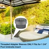 Thyle 2 Pcs Pool Umbrella Stabilizer Adapter Threaded Adapter Sleeves
