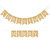 RmKbe Merry Christmas Banner Christmas Burlap Hanging Bunting Decor Rustic