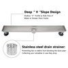 Uni-Green 24 Inch Tile Insert Linear Shower Drain with Leveling