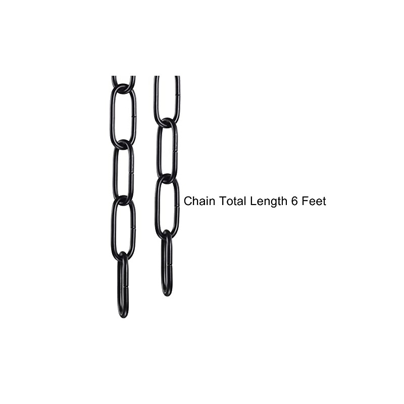 Mr.Color Black Metal Chandelier - Heavy Duty, 6 Feet Chain