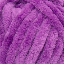 Estako Velvet XL (paquete de 4 madejas) 100% poliéster súper voluminoso, peso #6, manta de felpilla amigurumi para ganchillo y tejer (4 x 3,53 g) / (4 x 55 años) (10608 - Morado)