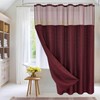MitoVilla Extra Long 72 x 84 Shower Curtain Set with