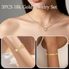 Ouxayapl 18K Gold-Plated Four Leaf Clover Bracelet, 18K Gold-Plated Four