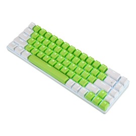Basaltech Basaltch 60% Sized 68-Keys  Mechanical Gaming Keyboard with Wireless Dual-Mode Bluetooth 5.0 & 2.4Ghz Receiver Modes and LED Backlit backlit mini - Color: Green White