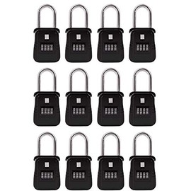 12 Pack of Key Safe Realtor Lock Box with Set-Your-Own Combination Lock