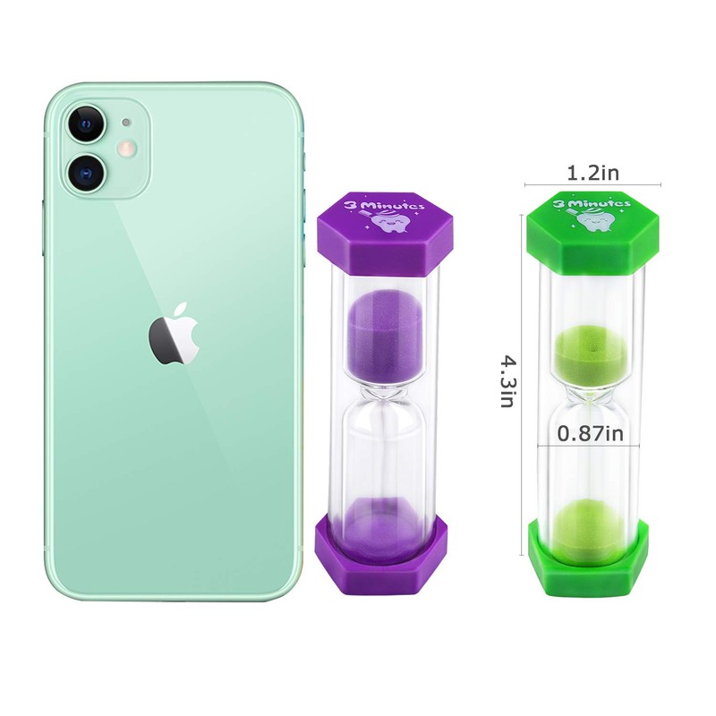 Jeowoqao Tooth Brushing Timers for Kids and Teens, 3 Minutes