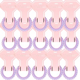 15 PACK Bridesmaid Spiral Hair Ties Coil Phone Cord Hair Ties Bachelorette Party Favors,Bridesmaid Proposal Gifts for Wedding (Purple)