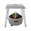 Fire Pit Heat Deflector, 24x24x24 Inch Stainless Steel Fire Pit