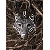 HAQUIL Wolf Necklace, Viking Wolf Head Pendant, Faux Leather Cord,