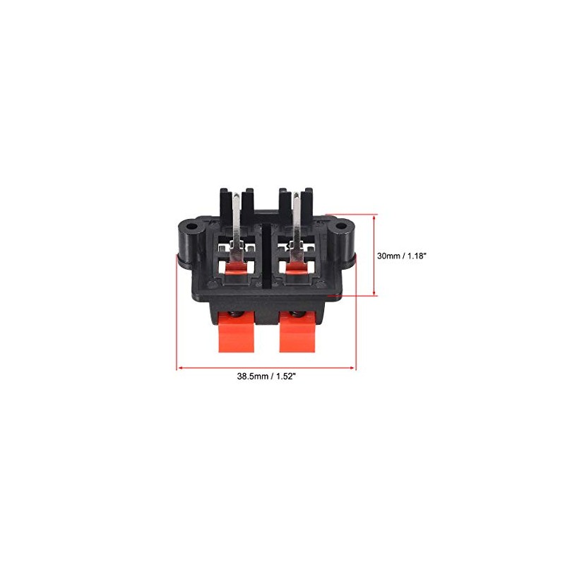sourcing map WP4-03 4-Way Spring Power Speaker Connector Clip Push