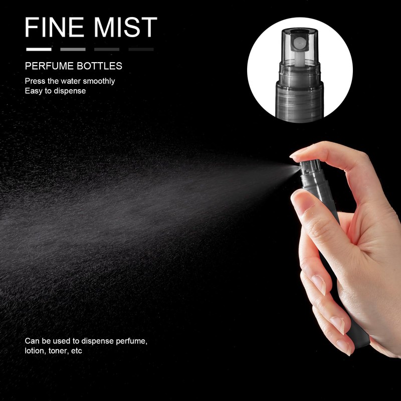 Patelai 108 Pieces 10 ml Spray Bottles Plastic Perfume Bottles