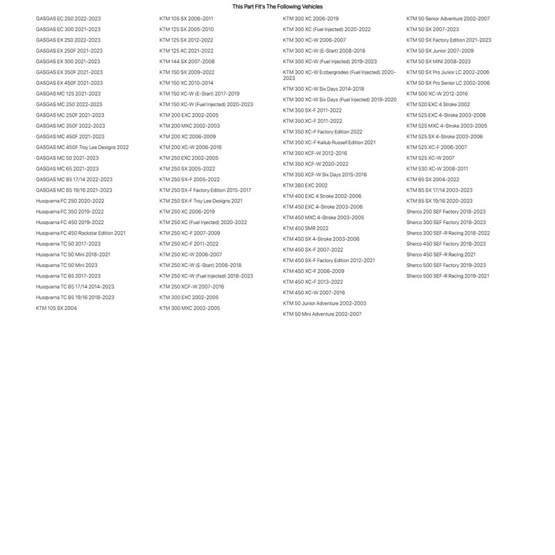 Tusk Engine Kill Switch for KTM 85 SX 17/14 2003-2024