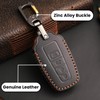OLLEN Genuine Leather Key Fob Cover, Fit for Toyota 2018-2025,