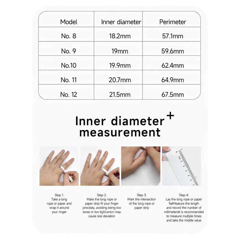 DEERLET Smart Ring Sizing Kit - Ring Size Measurement Mold