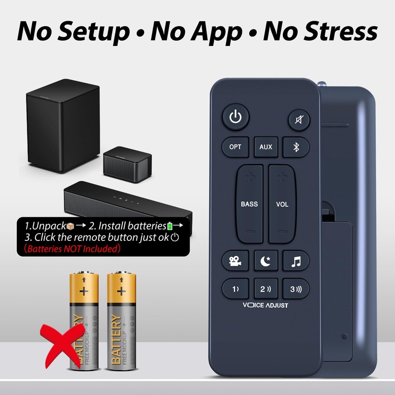 Soundbar Remote for Polk Audio Signa S2, Replacement Control for