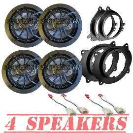 Soundstream 6.5" Front & Rear 300W Speakers w/ Mount install kit for 2005-2019 Toyota Tacoma