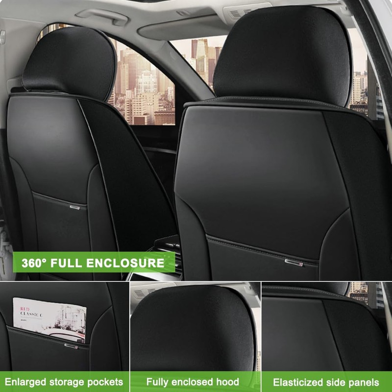 SOUIPA Luxury Seat Covers for Honda Pilot 2023-2025,2PCS Leather Car