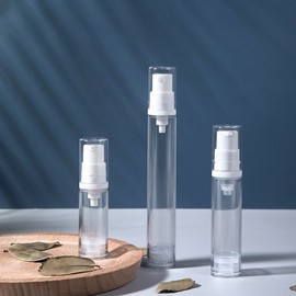 The Wally Shop Travel Cosmetic Container Empty Bottle (Pump Type) 5ml 10ml 15ml 10ml 12ea