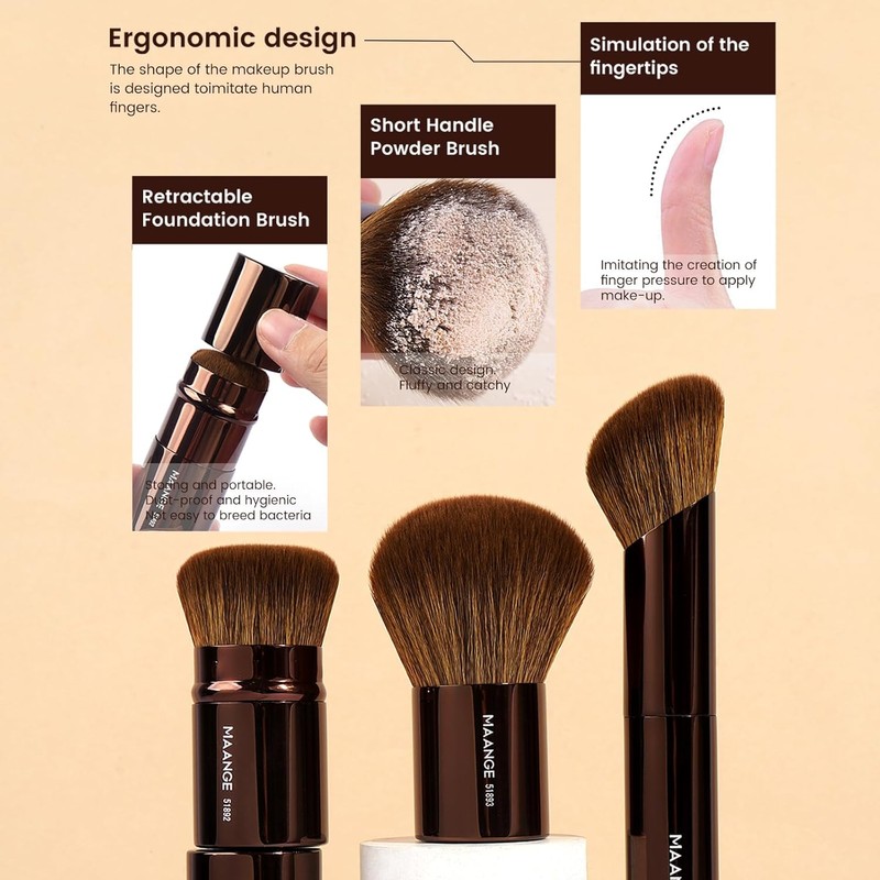 MAANGE 20-Piece Double-End Makeup Brush Set