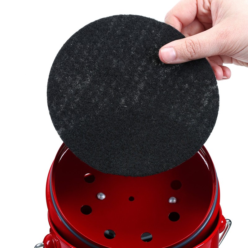 Premier Housewares Compost Bin with Handle, Red